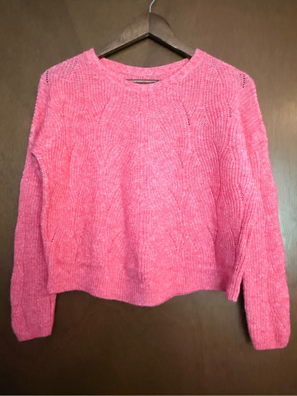 By Anthropologie Crewneck Cable Knit Sweater